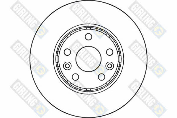 Girling 6061101 Front brake disc ventilated 6061101