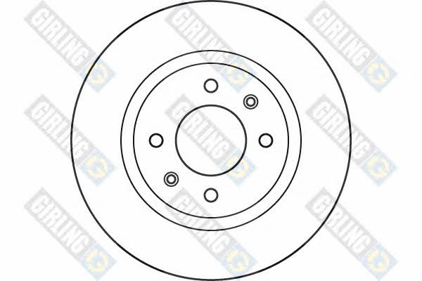 Girling 6061161 Front brake disc ventilated 6061161