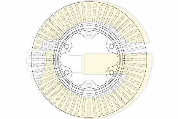 Girling 6064811 Front brake disc ventilated 6064811