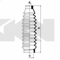 Tie rod boot, set GKN-Spidan 83734