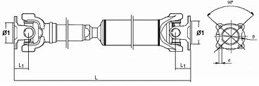 GKN-Spidan 28063 Propeller shaft 28063