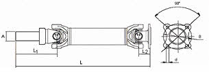 GKN-Spidan 28016 Propeller shaft 28016