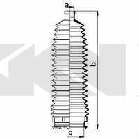 Tie rod boot, set GKN-Spidan 83984