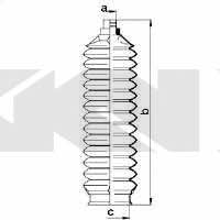 Tie rod boot, set GKN-Spidan 83907