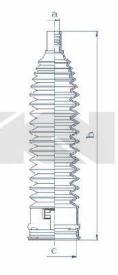Tie rod boot, set GKN-Spidan 84217