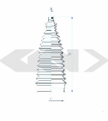 Tie rod boot, set GKN-Spidan 84195