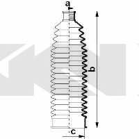 Tie rod boot, set GKN-Spidan 84012