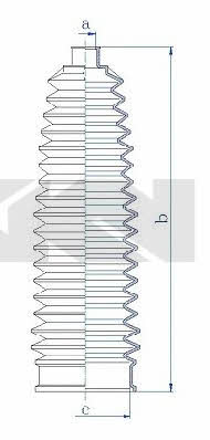 Tie rod boot, set GKN-Spidan 84221
