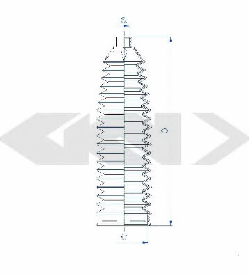 Tie rod boot, set GKN-Spidan 84126