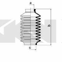 Tie rod boot, set GKN-Spidan 83762