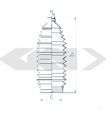 Tie rod boot, set GKN-Spidan 84187
