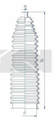 Tie rod boot, set GKN-Spidan 84220