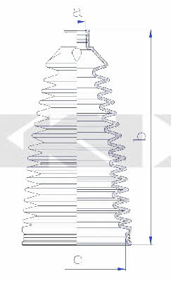 Tie rod boot, set GKN-Spidan 84265