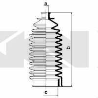 Tie rod boot, set GKN-Spidan 83522