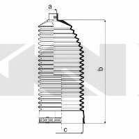 Tie rod boot, set GKN-Spidan 84047