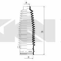 Tie rod boot, set GKN-Spidan 84061
