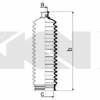 Tie rod boot, set GKN-Spidan 84070