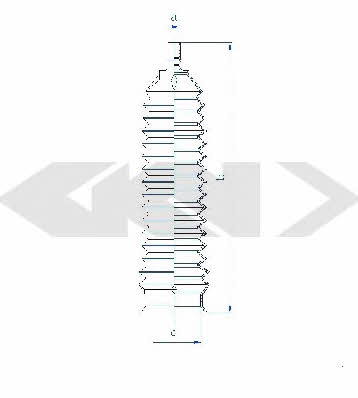 Tie rod boot, set GKN-Spidan 84163