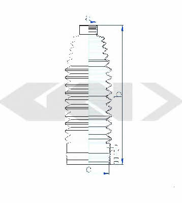Tie rod boot, set GKN-Spidan 84104