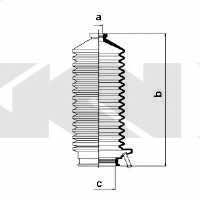 Tie rod boot, set GKN-Spidan 83793