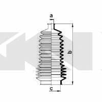Tie rod boot, set GKN-Spidan 83864