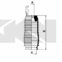 Tie rod boot, set GKN-Spidan 83758
