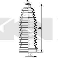 Tie rod boot, set GKN-Spidan 84078