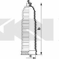 Tie rod boot, set GKN-Spidan 84085