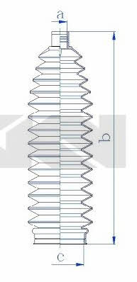 Tie rod boot, set GKN-Spidan 84206