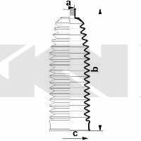 Tie rod boot, set GKN-Spidan 84083