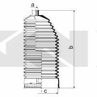 Tie rod boot, set GKN-Spidan 84048