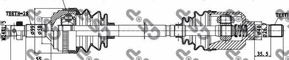 GSP 210083 Drive shaft 210083