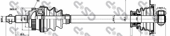 GSP 250200 Drive shaft 250200