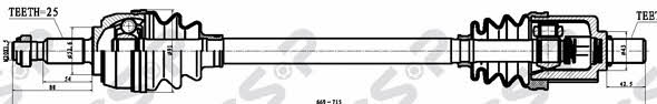Drive shaft GSP 299186