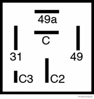 H+B Elparts 75605147 Direction indicator relay 75605147