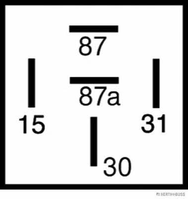 H+B Elparts 75898211 Relay, rear windscreen heating 75898211