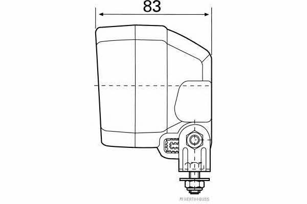 H+B Elparts 80690203 Additional light headlight 80690203