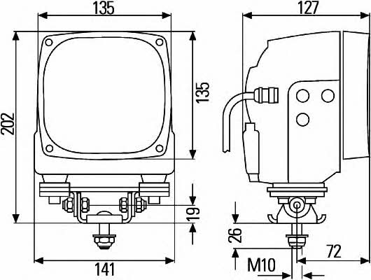 Hella 1GA 996 242-521 Additional light headlight 1GA996242521 1GA996242521 Hella Additional light headlight