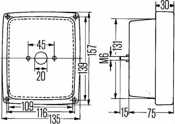 Reversing light Hella 2ZR 004 432-001