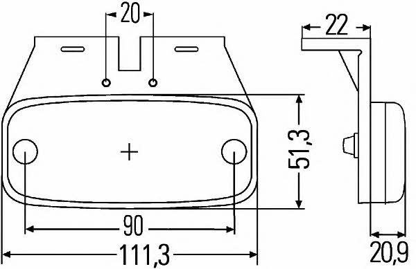 2PS345600037 Hella Position lamp