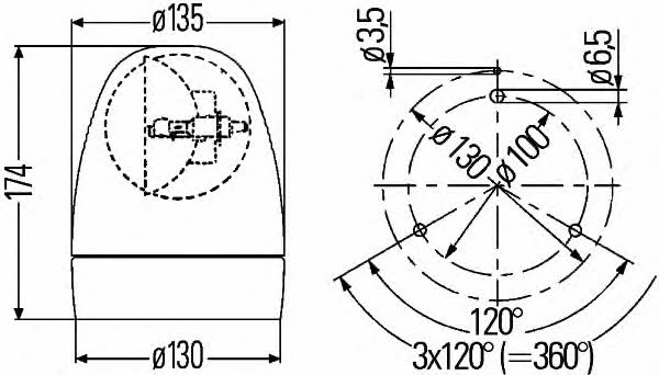 Flashing beacon Hella 2RL 007 337-001