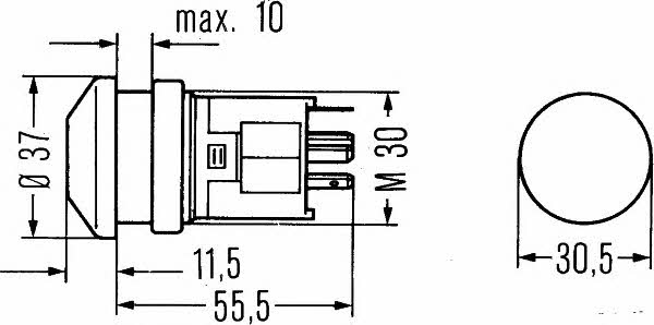 Hella 6HF 003 916-031 Alarm button 6HF003916031