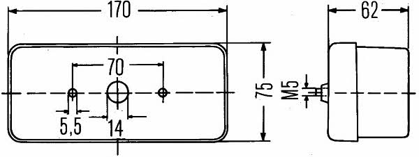 Tail lamp left Hella 2SD 002 582-011