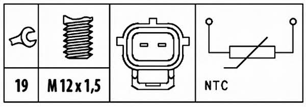 Exhaust system Mazda 6: 6PT009309561 Hella Coolant temperature sensor
