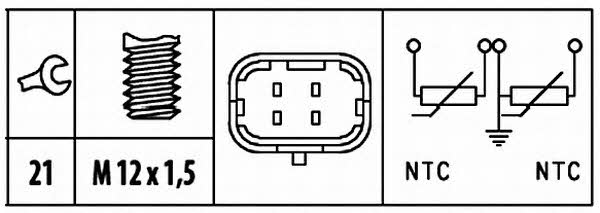 Hella 6PT 009 309-581 Coolant temperature sensor 6PT009309581