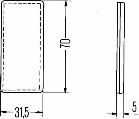 Light reflector Hella 8RA 004 412-011
