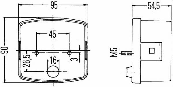 Tail lamp left Hella 2SE 002 776-211