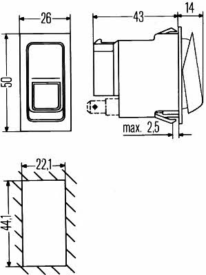 Switch Hella 6RH 008 948-012