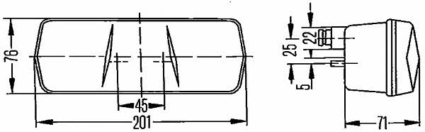 Tail lamp left Hella 2SE 001 680-291
