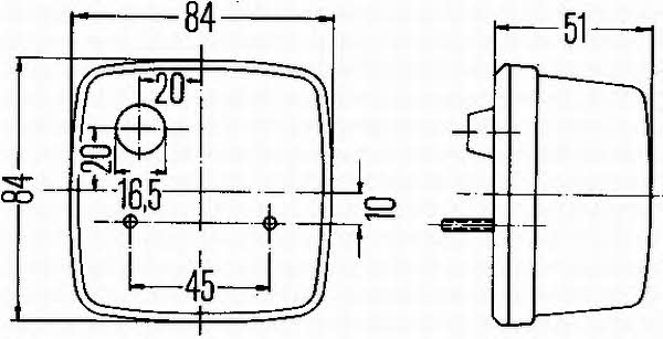 Indicator light Hella 2BE 003 014-257